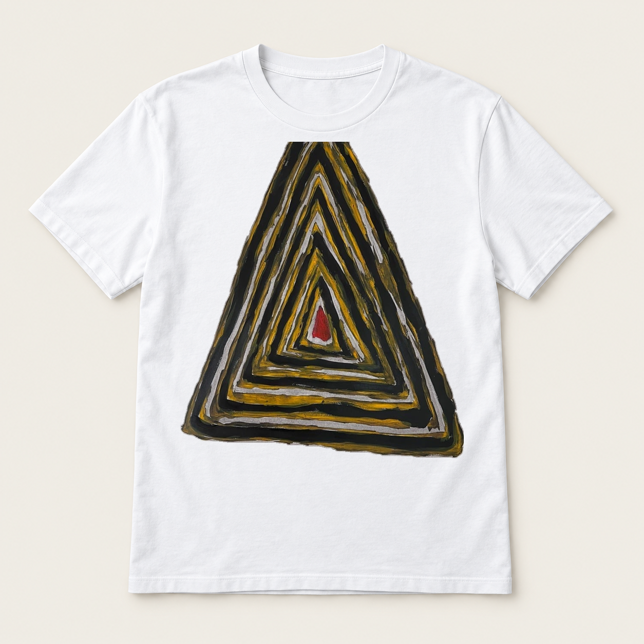 Center of Energy print on a white T-shirt