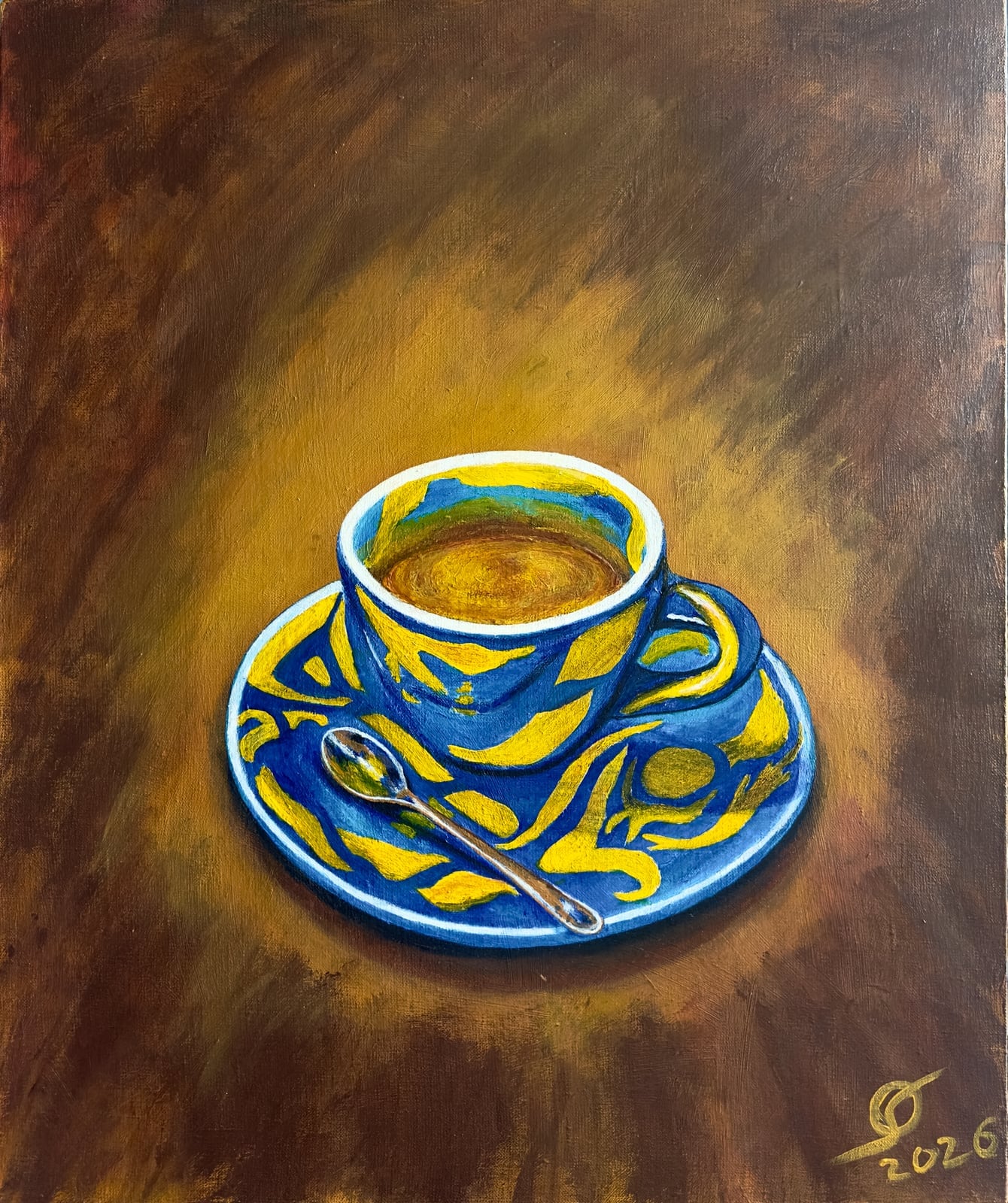 Inizio — abstract painting, acrylic on canvas by Oleg Strokatyy